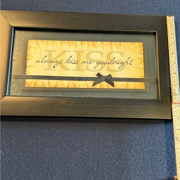 Black Framed Wall Art “Always Kiss Me Goodnight” - Picture 2 of 7